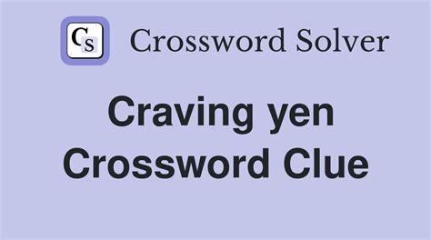 craving crossword clue